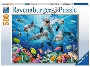 Ravensburger puzzel - Dolfijnen in het koraalrif - 500 stukjes