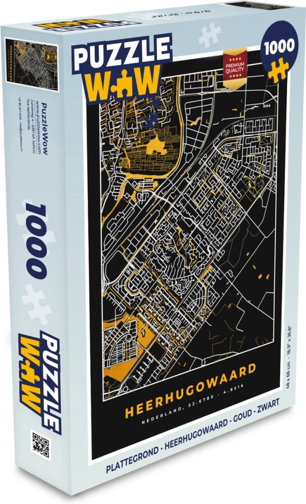 PuzzleWow - Plattegrond Heerhugowaard - 1000 stukjes